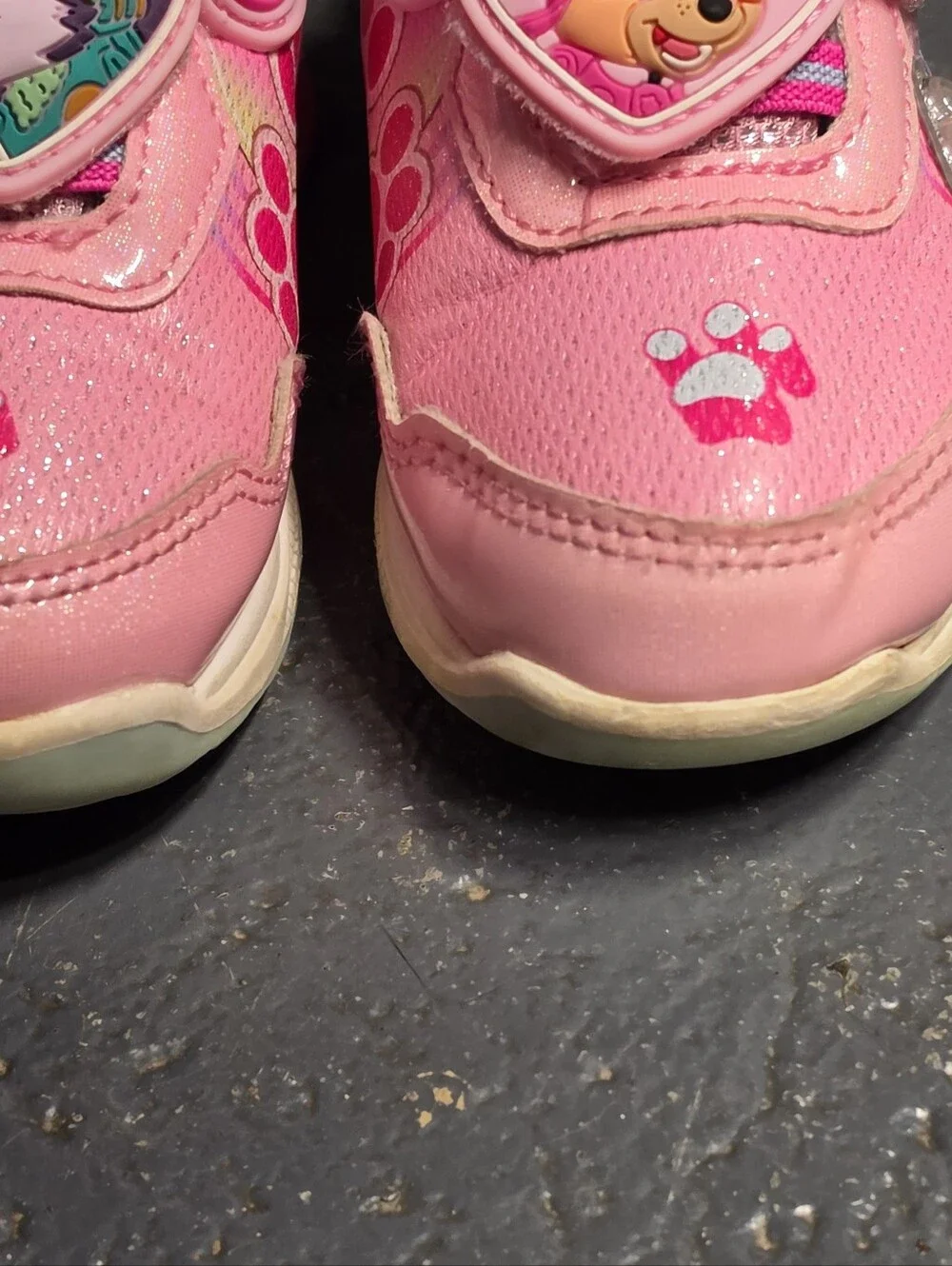 PAW Patrol Pink Glitter Sneakers Girls 8